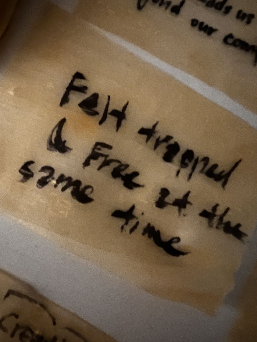 Visitor comment — Felt trapped & free at the same time