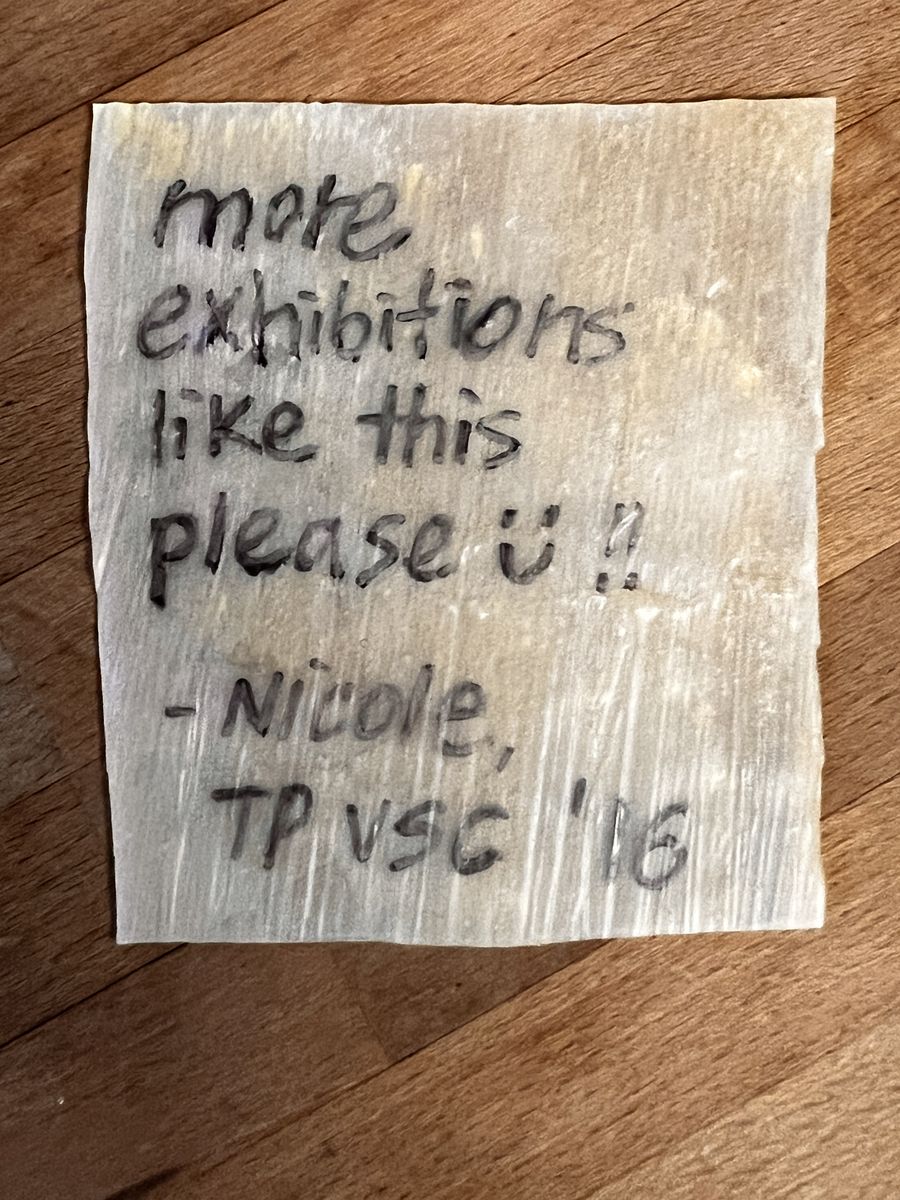 Visitor comment — make exhibitions like this please